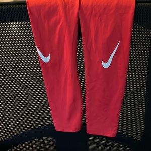 Red Nike pro arm sleeve long never worn